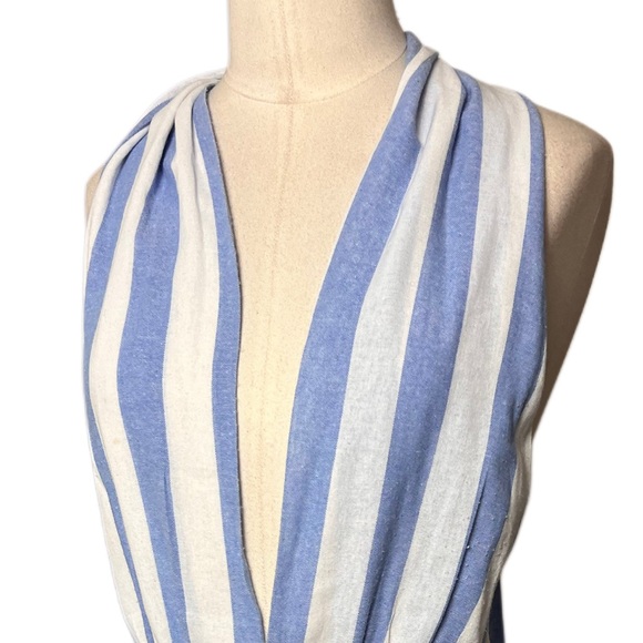 Superdown Kia Striped Jumpsuit in Blue & White - Picture 7 of 7
